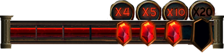 สัญลักษณ์ คอมโบหมุนฟรี 10 ครั้ง ในเกม Roma Plus