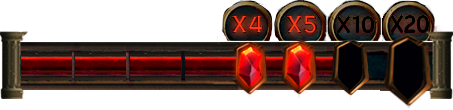 สัญลักษณ์ คอมโบหมุนฟรี 5 ครั้ง ในเกม Roma Plus