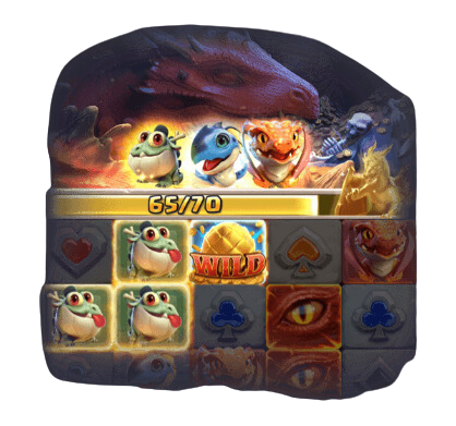แถบสะสมสัญลักษณ์ที่ชนะในเกม DRAGON HATCH