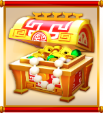 สัญลักษณ์หีบสมบัติทองคำในเกม BLESSING OF THE TIGER
