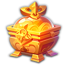 สัญลักษณ์หีบสมบัติสีทองในเกม Blessing of the Dragon