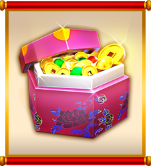 สัญลักษณ์หีบสมบัติสีชมพูในเกม BLESSING OF THE TIGER