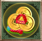 สัญลักษณ์ เหรียญทองผูกด้วยเชือกแดง ในเกม Centillion Gods