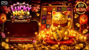 รีวิว Lucky Neko PG Soft สล็อตแมวกวักนำโชค RTP 96.74%