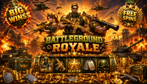 รีวิว Battleground Royale PG Soft สล็อต Battle ธีมสมรภูมิรบ RTP 96.81% พร้อม Wild Scatter Free Spins และ Max Win สูงสุด