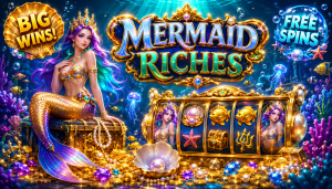 รีวิว Mermaid Riches PG Soft สล็อตนางเงือก RTP 96.71% ธีมสมบัติใต้ทะเล พร้อม Free Spins และรางวัล Big Win
