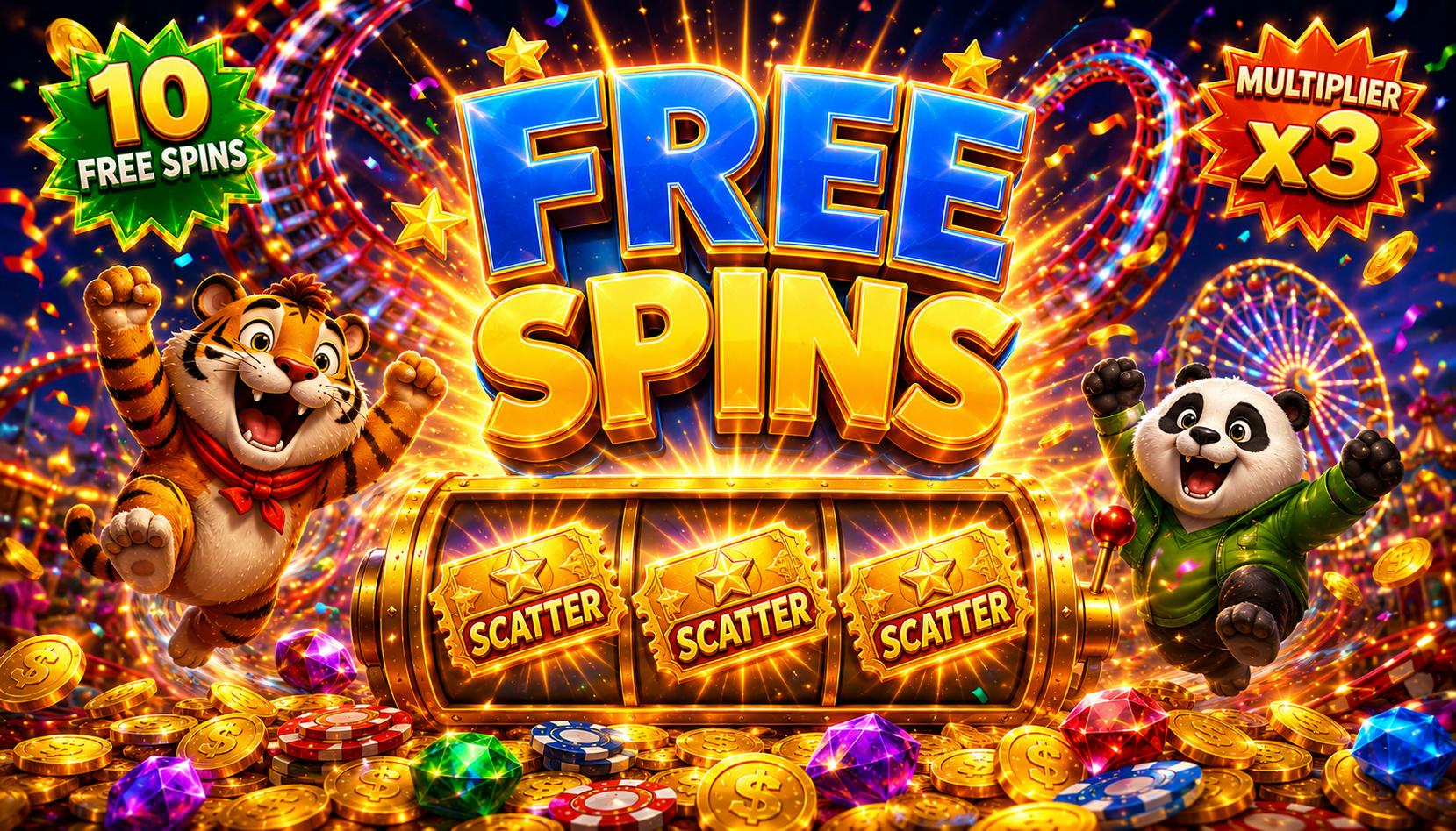 Wild Coaster Free Spins Bonus Multiplier สูงสุด 5,000x PG Soft